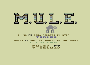 C64 M.U.L.E. Spanish Title Screen