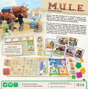 MULE board game - back
